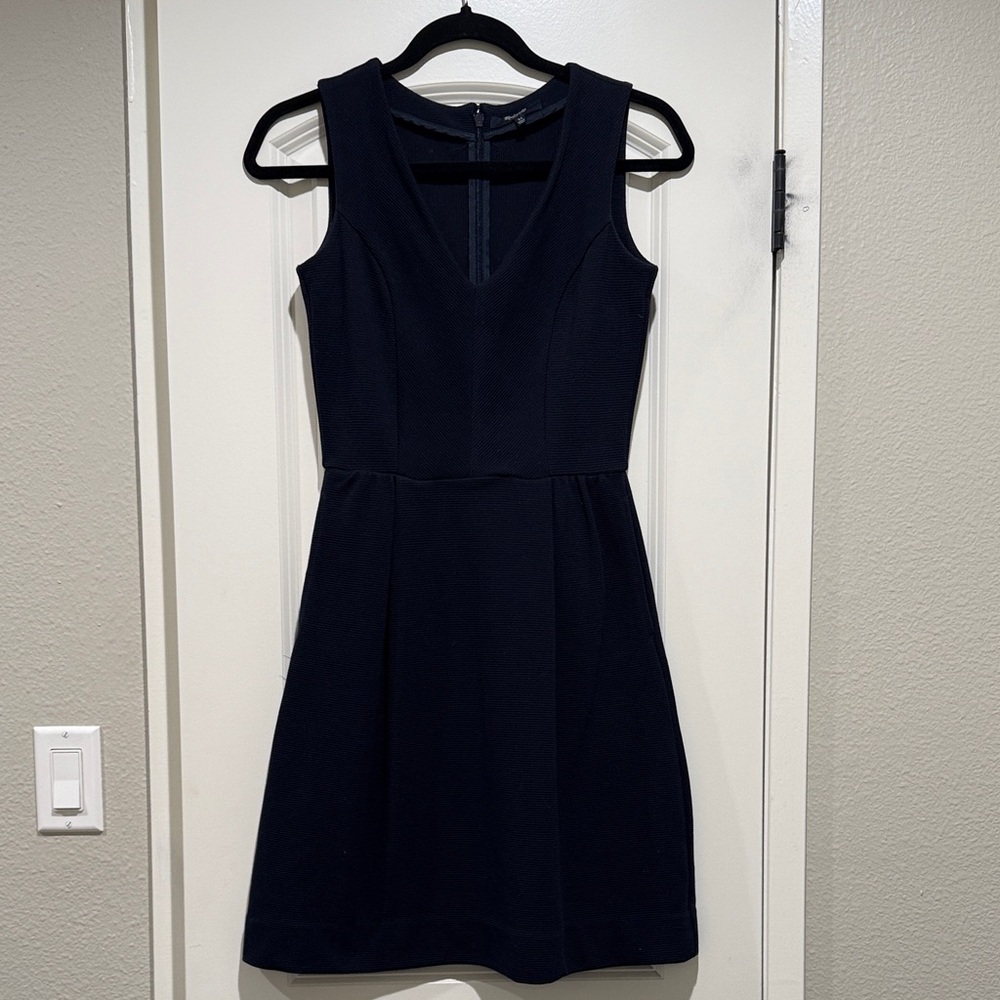 Madewell Navy Sleeveless Mini Dress